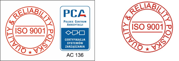 Certyfikat systemu zarządzania jakością ISO 9001